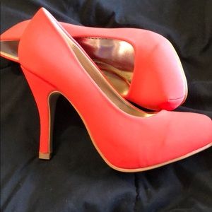 Orange peach heels